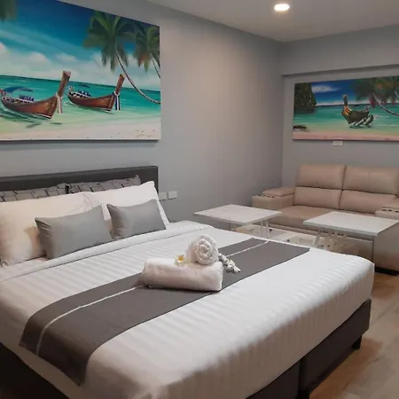 Private Modern Apartments By Patong Vacation Rentals Located In The Heart Of Patong, Walking Distance To The Beach, Kitchen, Private Bathroom, Seating Area, 65
