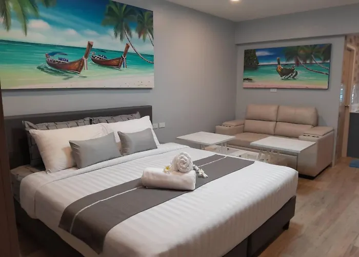 Private Modern Apartments By Patong Vacation Rentals Located In The Heart Of Patong, Walking Distance To The Beach, Kitchen, Private Bathroom, Seating Area, 65\